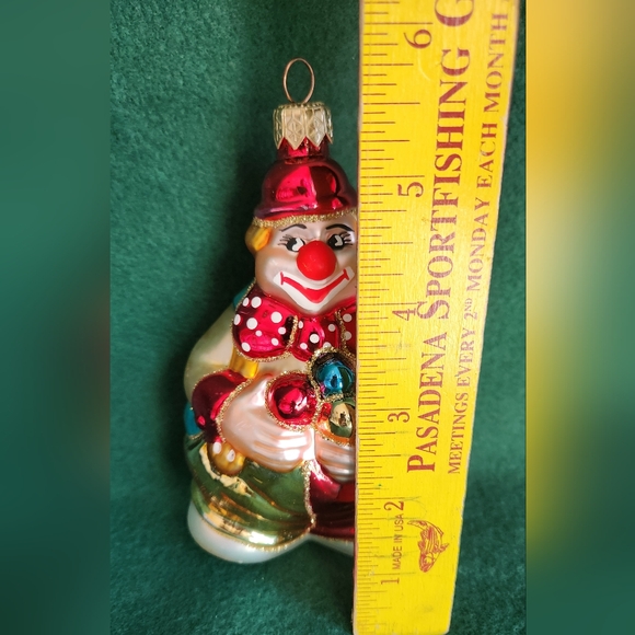 Vintage Glass Clown Ornament Christmas Decor - Picture 7 of 7